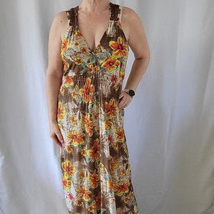 Long Floral Beach Dress
